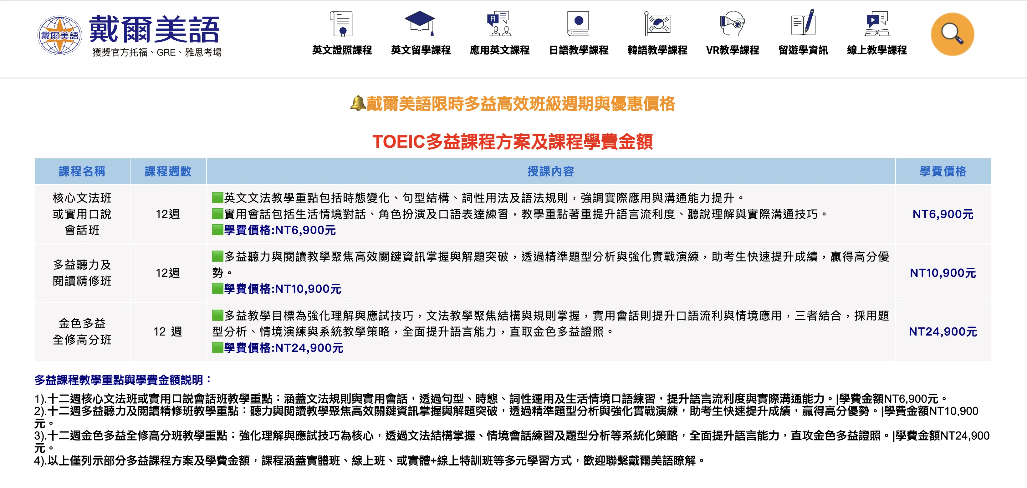 2026 戴爾多益課程