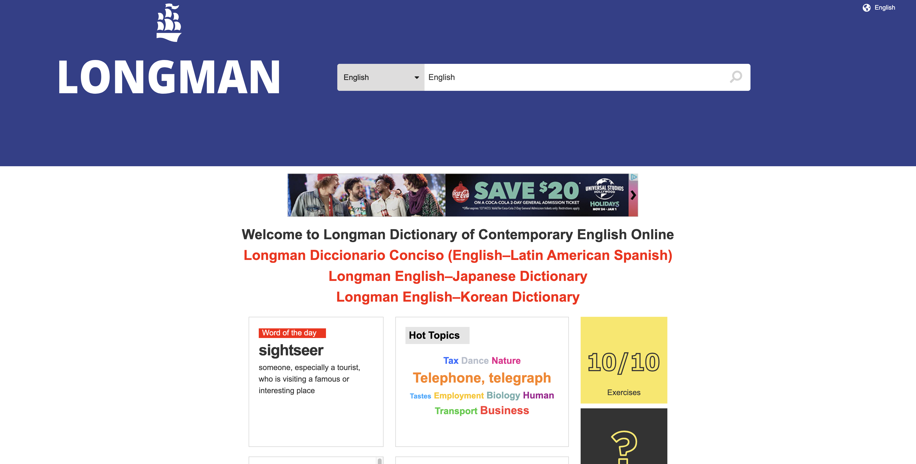 Online collocation dictionary (longman)
