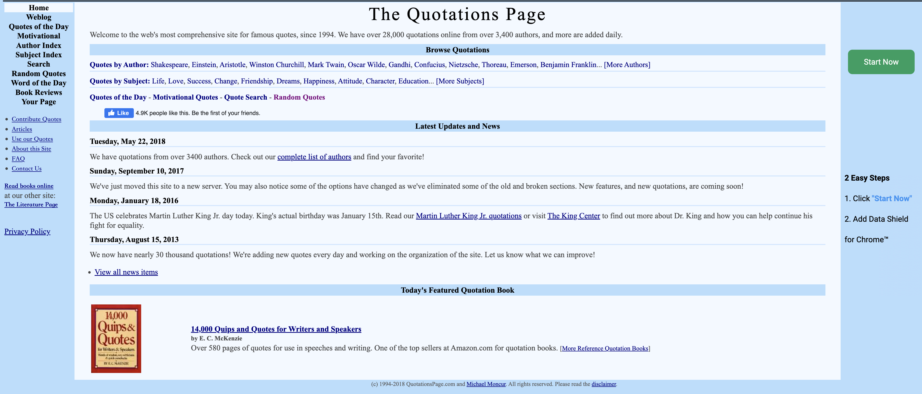 The Quotation Page