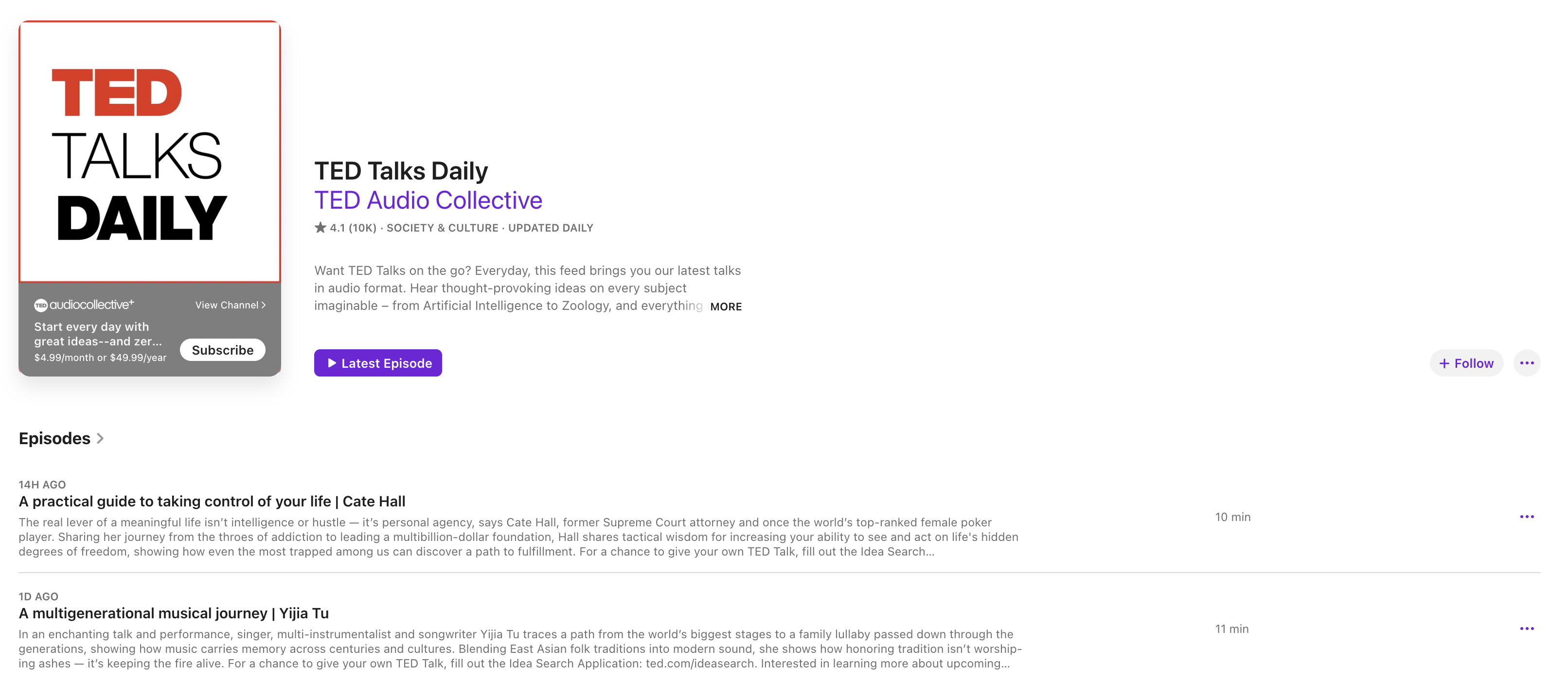 TED Talks Daily Podcast