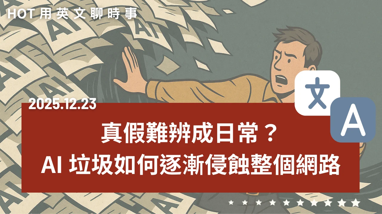 真假難辨成日常？AI 垃圾如何逐漸侵蝕整個網路｜20251223